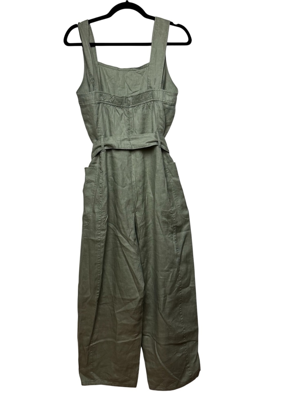 Everlane NWT Utility Coverall in Seagrass linen wide leg summer coastal beachy - Picture 4 of 11